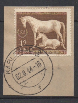 Michel Nr. 899, Galopprennen auf Briefstück.
